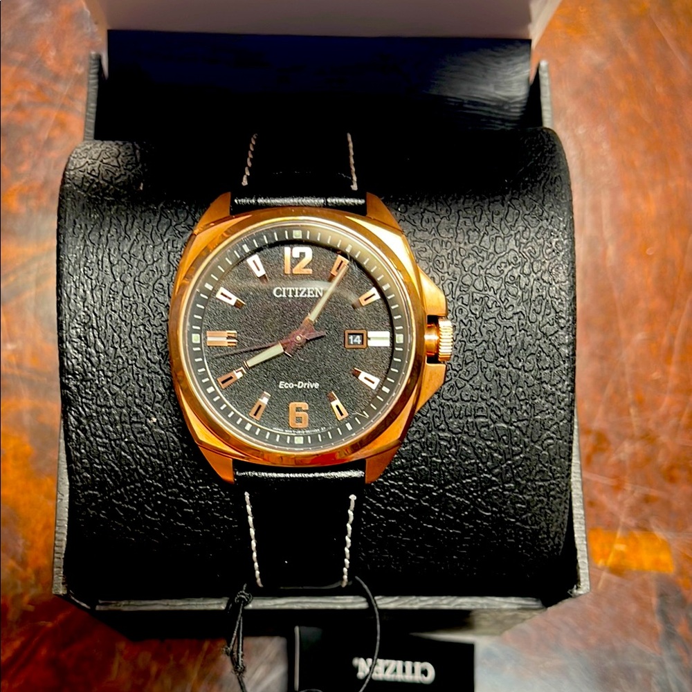 Citizen Black and Gold Eco-Drive Watch